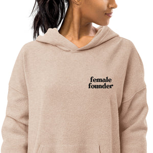 FEMALE FOUNDER  sueded fleece hoodie